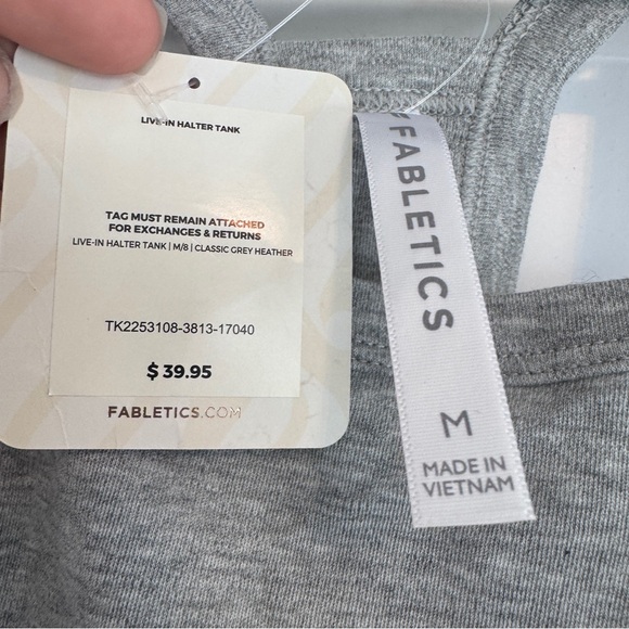 NWT Fabletics Live-In Halter Tank Heather Gray Women's Medium - Picture 8 of 10
